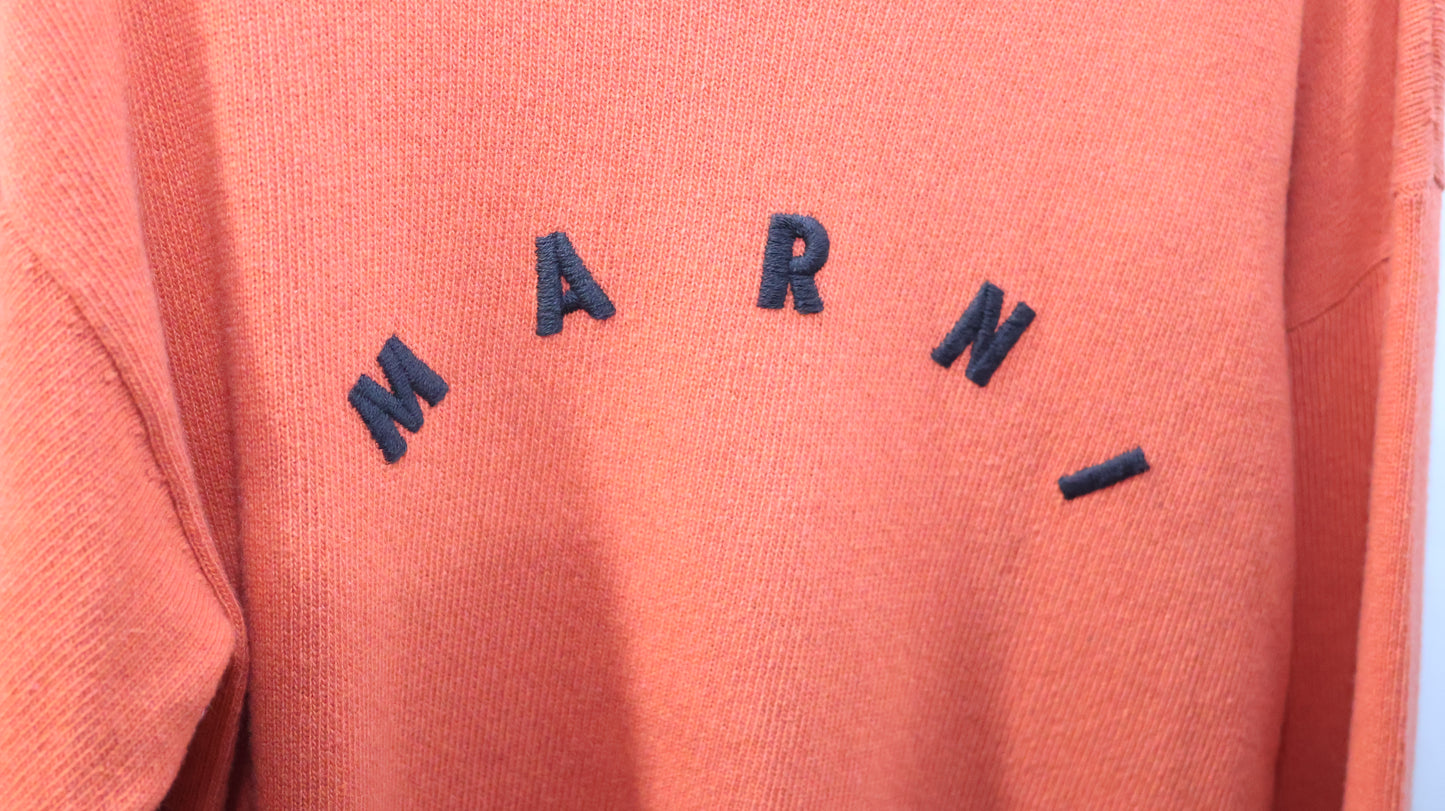 Marni Orange Cashmere Sweater Indian Orange | Mens Knitwear