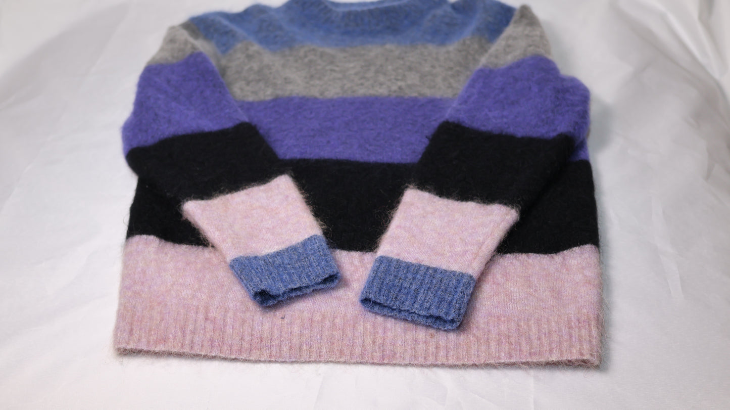 Acne Studios Albah Mohair Wool Sweater Striped Multicolor