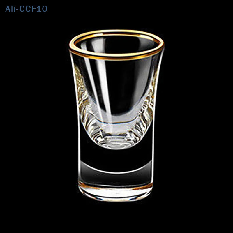 1 Pc Vodka Glasses Home Creative Small Glasses Glass Gilt Rimmed White Wine Glasses Bar Ware White Wine Glasses