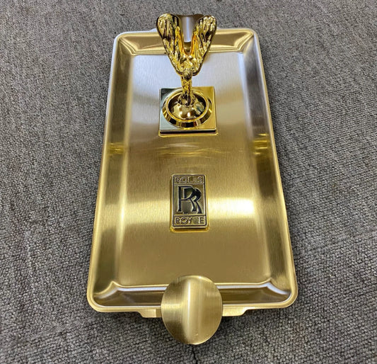 Xiaojinren Cigar Ashtray, Cigar Jar, Gold and Silver Vintage Decoration, Bar and Club Decoration Decoration