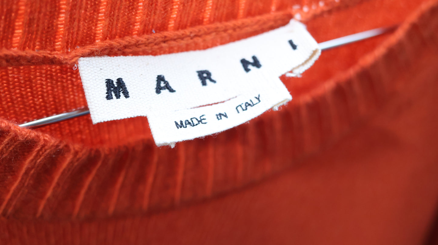 Marni Orange Cashmere Sweater Indian Orange | Mens Knitwear