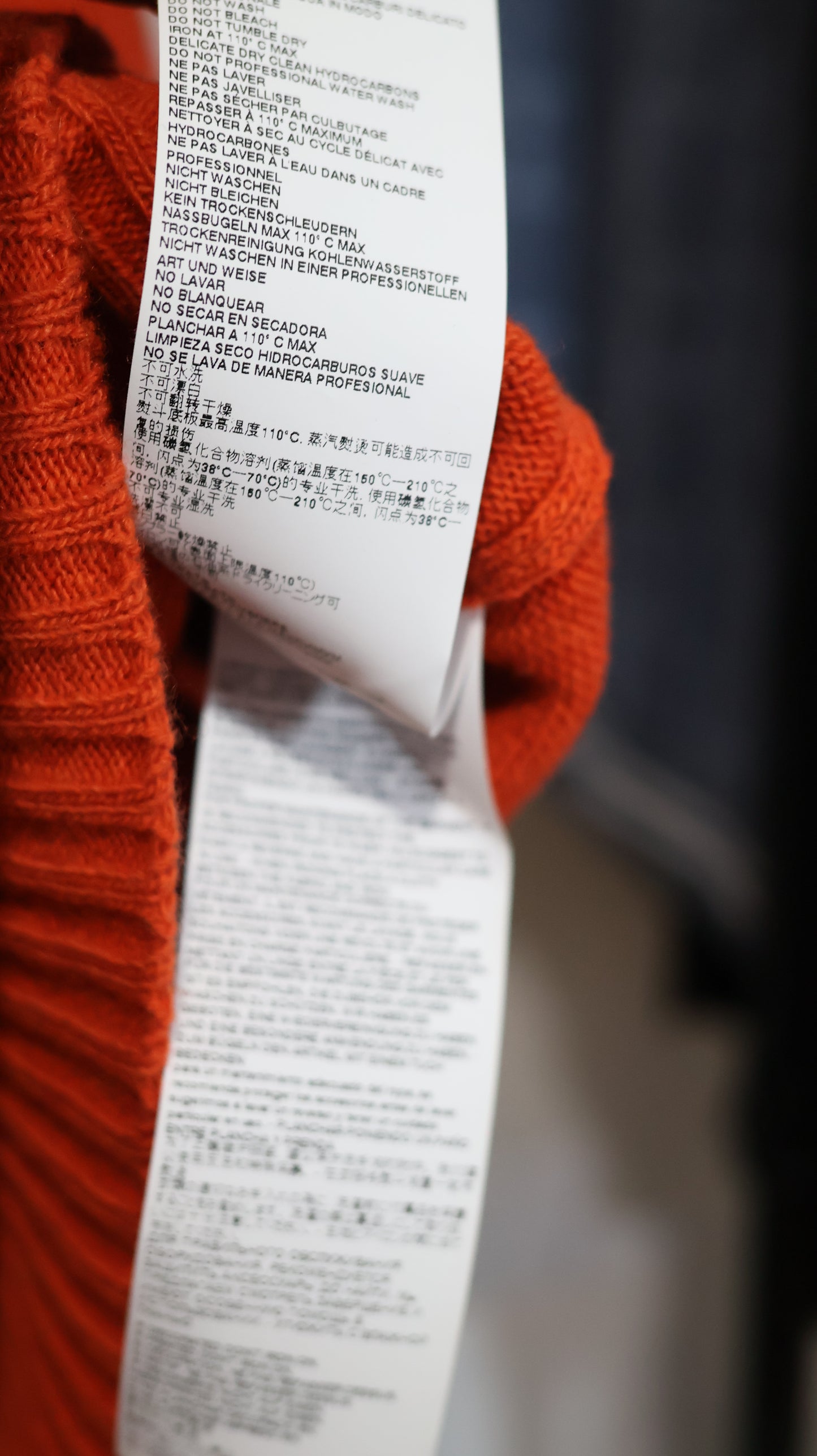 Marni Orange Cashmere Sweater Indian Orange | Mens Knitwear