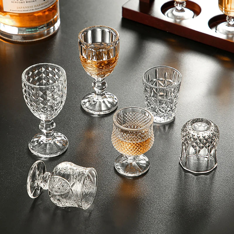 Multiple Styles Glass Cup Luxury Liquor Glass Wine Bar Party Restaurant Home Small Goblet Tasting Small Wine Glasses