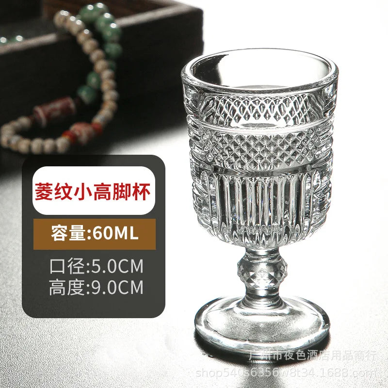 Multiple Styles Glass Cup Luxury Liquor Glass Wine Bar Party Restaurant Home Small Goblet Tasting Small Wine Glasses